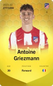 French Forward Antoine Griezmann Limited Card