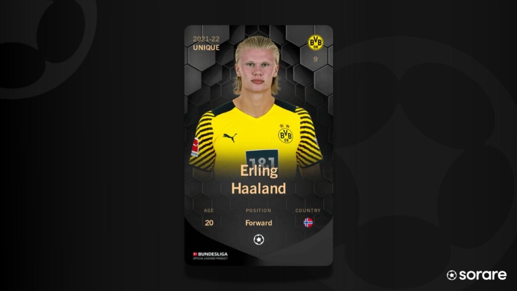 Erling Haaland Sorare Unique Karte Rekord