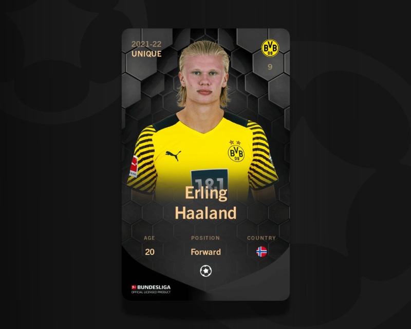 Erling Haaland Sorare Unique Karte Rekord