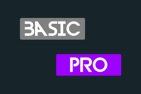 BASIC and PRO Badges