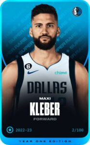 Super Rare Sorare Karte des Würzburger Basketballers Maxi Kleber