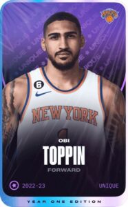 Obi Toppin Unique Sorare Karte aus dem Jahr 2022